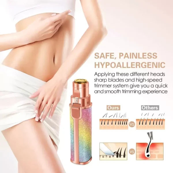 Flawless 2-in-1 Eyebrow Trimmer | Rechargeable Hair Remover and Cleaning Brush